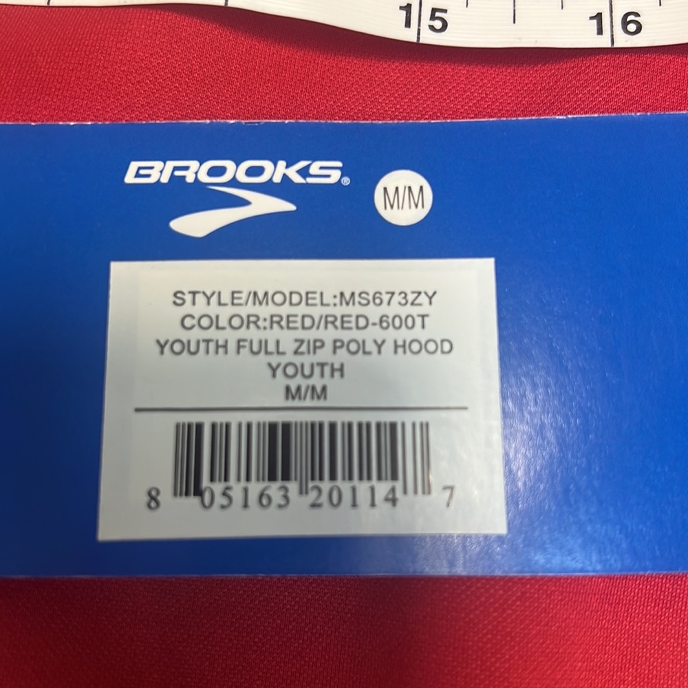🍁SOLD🍁 BROOKS| YOUTH HOODY | M/M | YOUTH FULL ZIP POLY HOOP - Picture 8 of 8